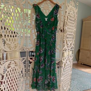 Bar III Green Floral Maxi Dress